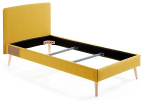 Kave Home - Fodera per letto Dyla senape per materasso da 90 x 190 cm