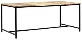 Tavolo da pranzo 180x90x75 cm in legno massello di mango grezzo