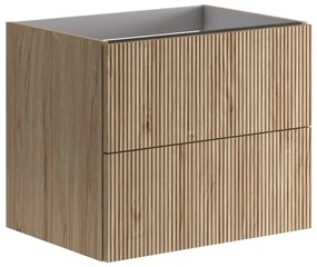 Armadietto bagno a terra Opera 2 cassetti P 45.5 x L 59.5 x H 50 cm noce naturale