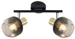 Prezent 27514 - Faretto PEGAS 2xE14/40W/230V nero/fumé