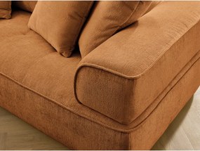 Divano color senape con rivestimento in ciniglia 237 cm Whesley – Bobochic Paris