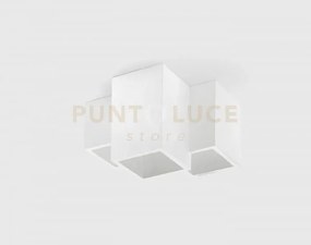 Heraea lampada da soffitto a 3 luci in gesso bianco attacco gu10 19...