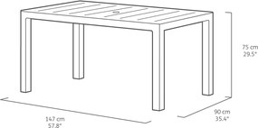 Tavolo da pranzo da giardino 90x147 cm Julie - Keter