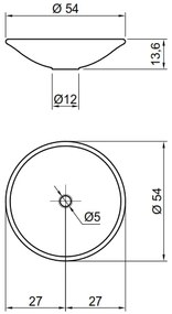 Antonio Lupi Rim Lavabo Tondo 54 cm In Flumood