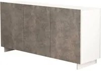 Credenza di colore Bianco e Grigio effetto cemento mod. Carlile