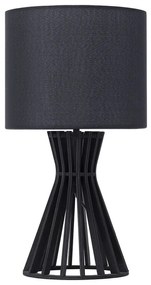 Lampada da tavolo in legno color nero CARRION Beliani