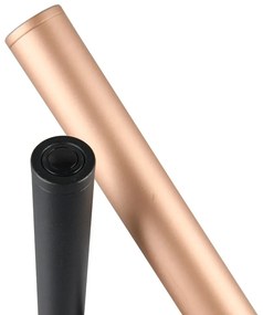 Lampada da tavolo a LED in nero e oro con paralume in metallo (altezza 53 cm) Fiato - Trio