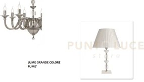Lume grande gala 1 luci attacco e14 fume' e cromo h.40+26cm