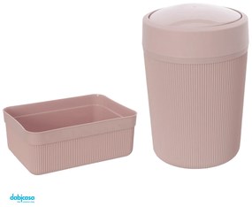 Accessori D'Appoggio "Colorado" Set 2 Pezzi In Plastica Rosa