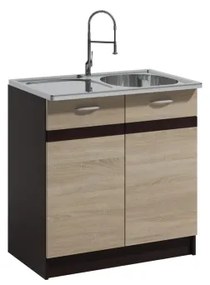 Cucina VALERIA 240 cm, marrone/rovere sonoma