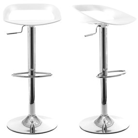 Set di 2 sgabelli da bar design bianchi PHENIX