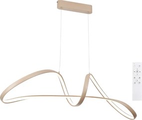 Brilagi-LED Lampadario dimmerabile a sospensione TWISTER LED/60W/230V 3000-6000K beige + telecomando