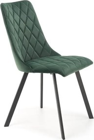 Sedia K450 verde velluto