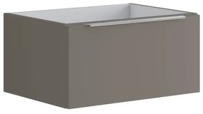Mobile da bagno sospeso sotto lavabo L 59.5 x H 30 x P 45.5 cm grigio opaco, 1 cassetto Brera
