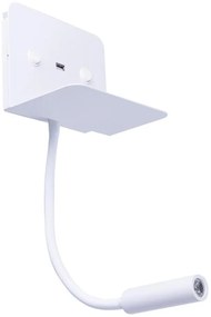 Azzardo AZ4417 - LED Lampada flessibile piccola con ripiano VERA 1xLED/5W/230V + 1xLED/6W