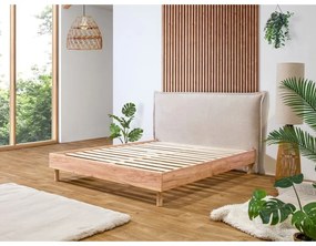 Letto matrimoniale beige/naturale con griglia 160x200 cm Charlie - Bobochic Paris