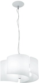 Lampadario Sospensione Imagine Class Colore Bianco 60W Mis 47 x 120 cm