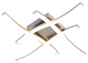 Plafoniera quadrata di design in acciaio con LED - Onda