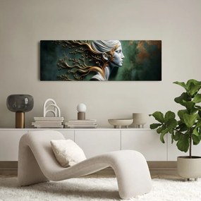 Quadro su tela – Donna con rami come simbolo di crescita