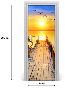 Adesivo per porta Paesaggi del lago 75x205 cm