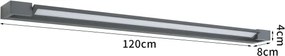 Brilagi-LED Illuminazione per specchio da bagno AQUA LINE LED/36W/230V 120 cm IP44 antracite