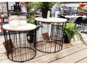 SET 3x Portafiori diametro 19/23/28 cm nero/beige