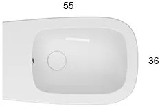 Globo Genesis Bidet Sospeso con fissaggi in ceramica Bianco lucido