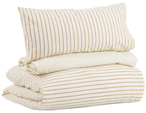 Kave Home - Set Ghia fondo,copripiumino,federa 100% cotone biologico (GOTS) a righe 60 x 120 cm