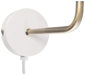 Lampada da parete di colore bianco-oro, altezza 25 cm Bonnet - Leitmotiv