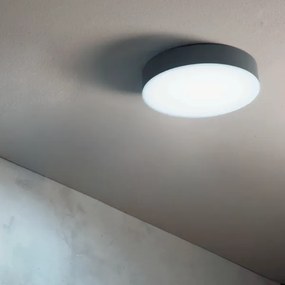 Plafoniera LED per esterni NILO in Abs Antracite D32 cm