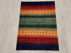 Loribaft Tappeto persiano 110 x 80 Verde (Iran) Annodato A Mano