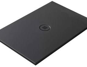 Piatto doccia in ceramica extra slim nero L 170 x L 70 cm opaco