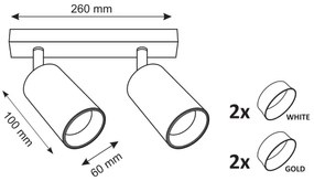 Faretto MARIBEL 2xGU10/10W/230V bianco