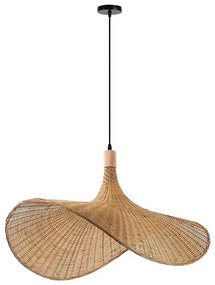 Immax 08290L - Lampadario a sospensione con filo SOMBRERO 1xE27/40W/230V diametro 80 cm rattan