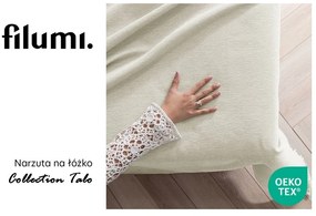 Copriletto color crema in ciniglia 220x240 cm Talo – Filumi