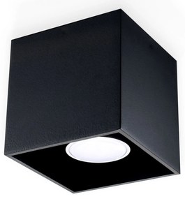 Plafoniera da Soffitto in Alluminio QUAD 1 GU10 Nera da Interno