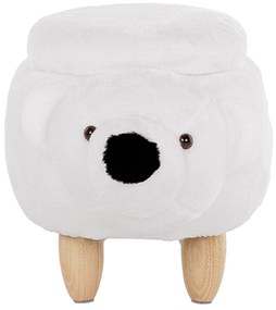 Pouf in tessuto bianco BEAR Beliani