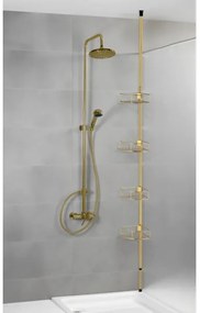 WENKO 24569100-Mensola angolare DOLCEDO 31x275 cm dorata