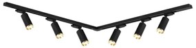 Faretto per sistema a binario MICA 6xGU10/10W/230V nero/oro