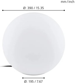 Eglo 98106 - Lampada da terra da esterno LED RGBW MONTEROLO-C 1xLED/9W/230V IP65 ø390