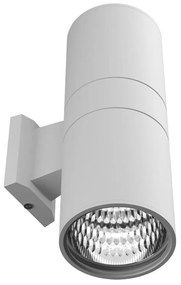 Applique Cilindrica Bidirezionale XL IP54 Con 2 basi E27 - Bianca
