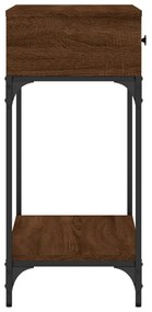 Tavolino consolle rovere marrone 75x34,5x75cm legno multistrato