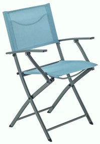 Set tavolo e sedie Stell NATERIAL in acciaio blu per 2 persone