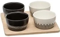 Set aperitivo Ethnique 4 ciotole con vassoio