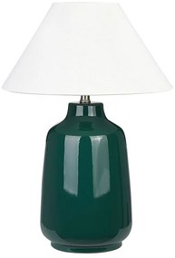 Lampada da tavolo ceramica verde e bianco 57 cm CARETA Beliani