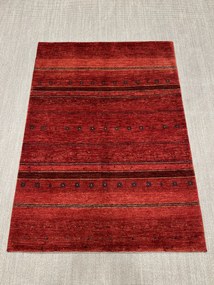 Loribaft Tappeto 150 x 210 Rosso (Iran) Annodato A Mano