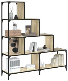 Libreria 4 Gradini Rovere Sonoma 139x33,5x149 Legno Multistrato /