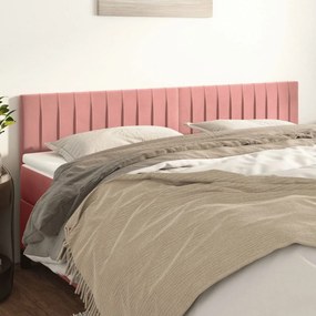 Testiere 2 Pz Rosa 100x5x78/88 Cm İn Velluto /