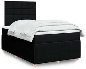 Giroletto A Molle Con Materasso Nero 120x200 Cm İn Tessuto /