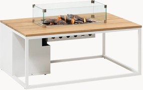 Tavolino da caffè da esterno Cosiloft con braciere e piano in legno di teak